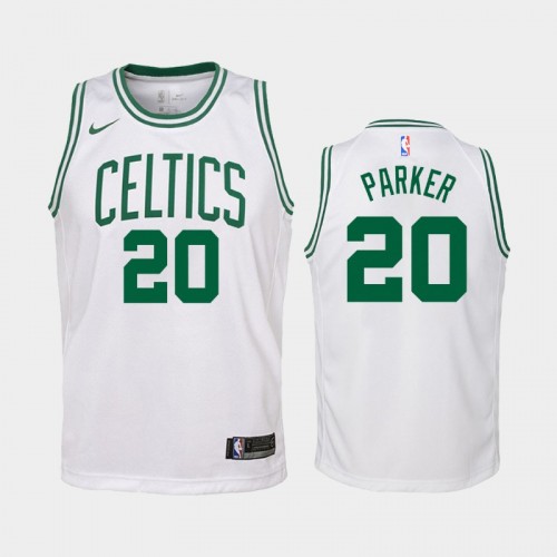 Youth 2021 Boston Celtics #20 Jabari Parker White Association Jersey