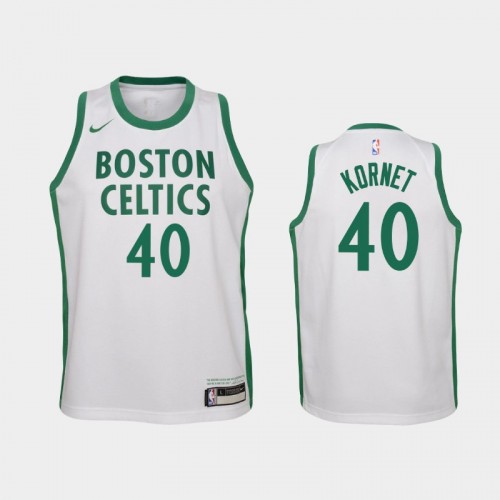Youth 2021 Boston Celtics #40 Luke Kornet White City Jersey