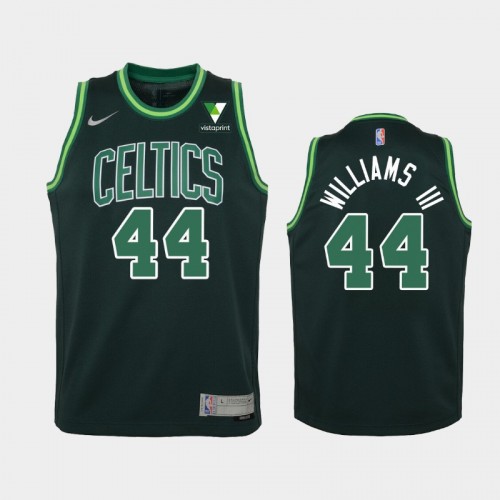 Youth 2021 Boston Celtics #44 Robert Williams III Green Earned Vistaprint Patch Jersey
