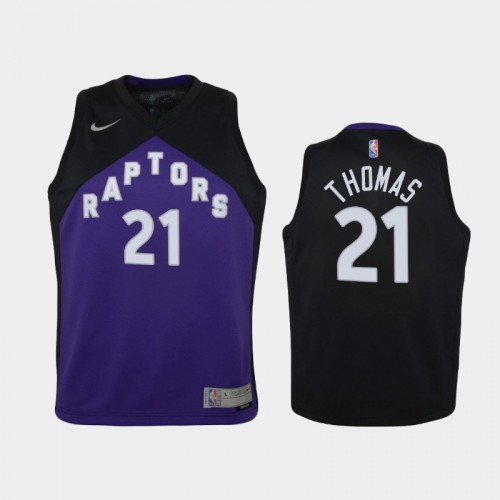 Youth 2021 Toronto Raptors #21 Matt Thomas Purple Earned Jersey