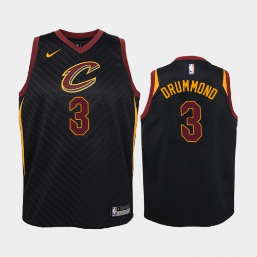 Youth Cleveland Cavaliers Statement #3 Andre Drummond 2019-20 Black Jersey