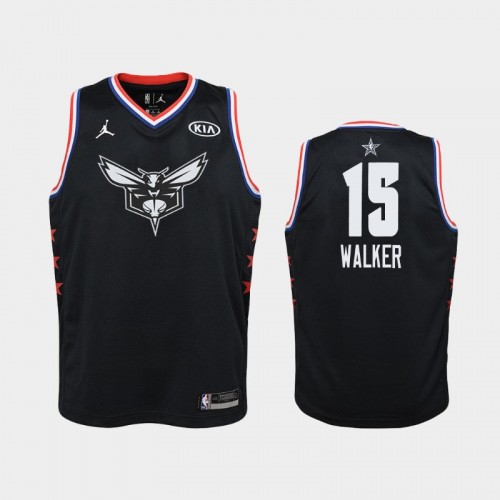 Youth Charlotte Hornets 2019 All-Star #15 Kemba Walker Black Jersey