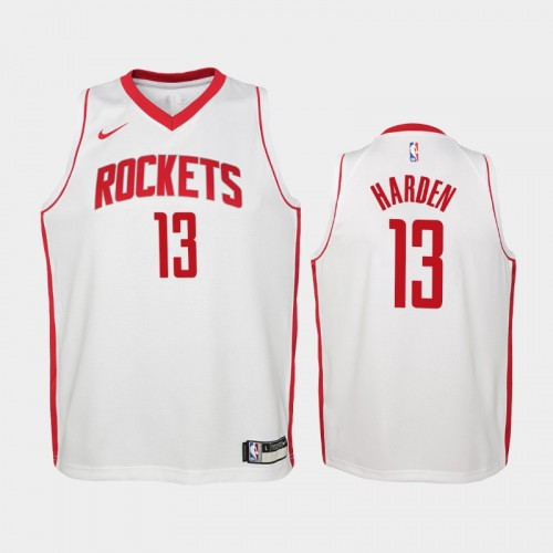 Youth Houston Rockets Association #13 James Harden 2019-20 White Jersey