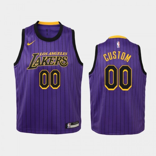 Youth Los Angeles Lakers Custom #00 Purple 2018-19 City Jersey