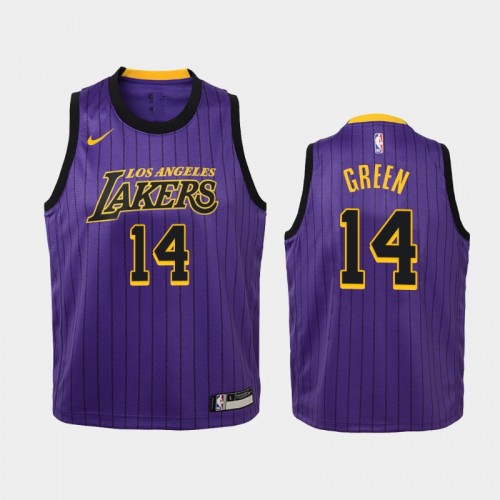Youth Los Angeles Lakers City #14 Danny Green Purple Jersey
