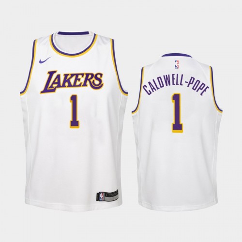 Youth Los Angeles Lakers Kentavious Caldwell-Pope #1 White 2018-19 Association Jersey
