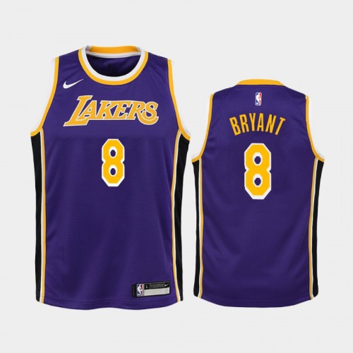 Youth Los Angeles Lakers Kobe Bryant #8 Purple 2018-19 Statement Jersey
