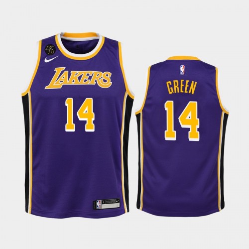 Youth Los Angeles Lakers Statement #14 Danny Green 2020 Purple Remember Kobe Bryant Jersey