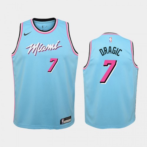 Youth Miami Heat City #7 Goran Dragic 2019-20 Blue ViceWave Jersey