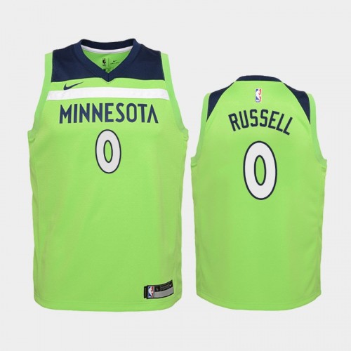 Youth Minnesota Timberwolves Statement #0 D'Angelo Russell 2019-20 Green Jersey