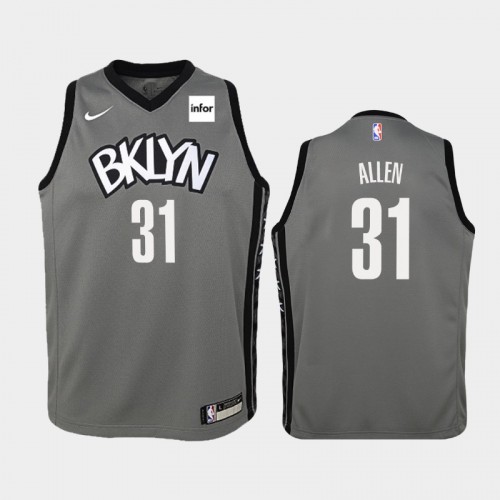 Youth Brooklyn Nets Jarrett Allen #31 Gray Statement Jersey