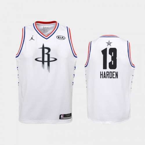 Youth Houston Rockets 2019 All-Star #13 James Harden White Jersey