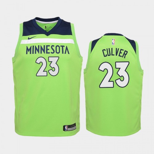 Youth Minnesota Timberwolves Statement #23 Jarrett Culver Green Jersey