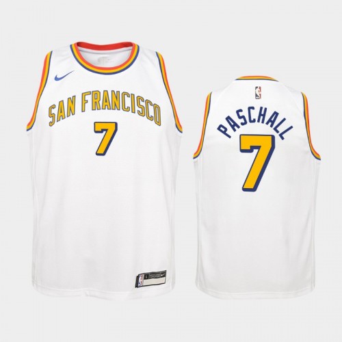 Youth Golden State Warriors Hardwood Classics #7 Eric Paschall White Jersey