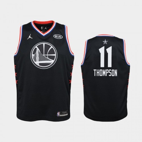 Youth Golden State Warriors 2019 All-Star #11 Klay Thompson Black Jersey
