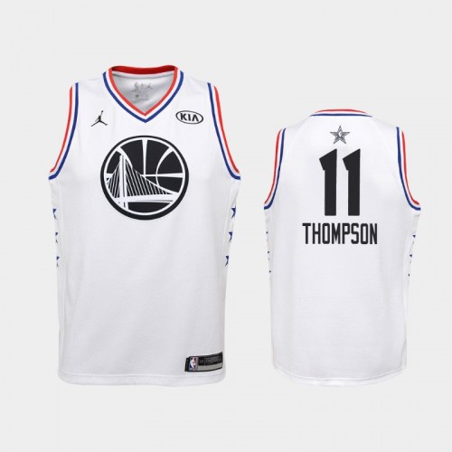 Youth Golden State Warriors 2019 All-Star #11 Klay Thompson White Jersey